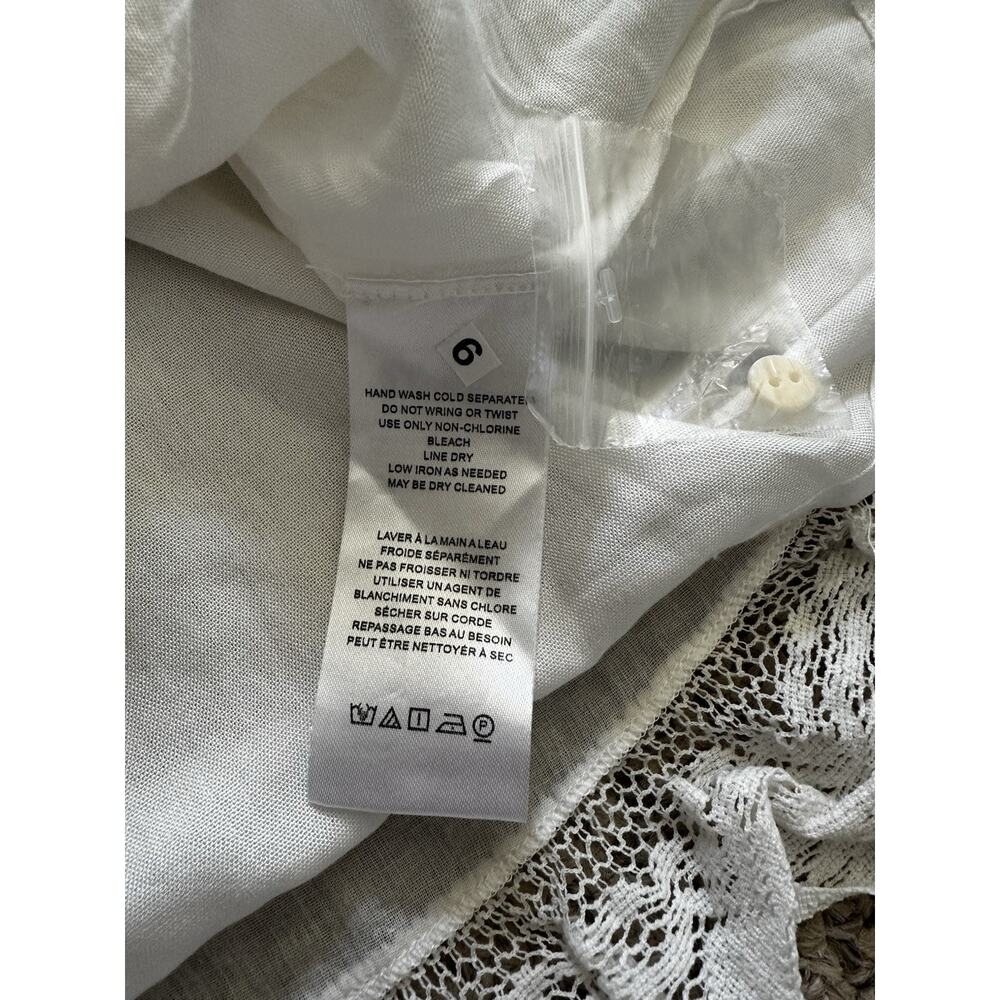 Free People Sunkissed Mini Dress Women's Size Medium 100% Cotton Ivory - Picture 9 of 11